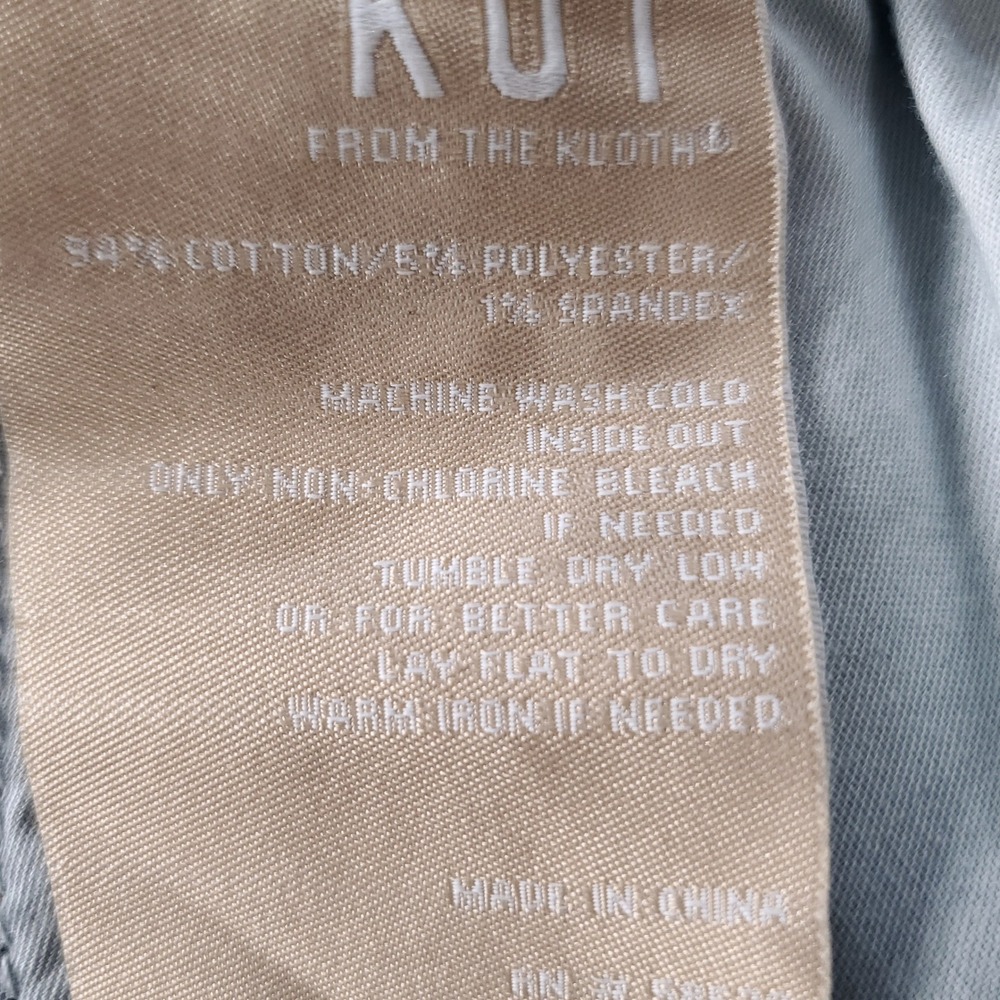 KUT from the Kloth Natalie Bermuda Shorts Women 12 Blue Stretch Denim Slits - Picture 8 of 8